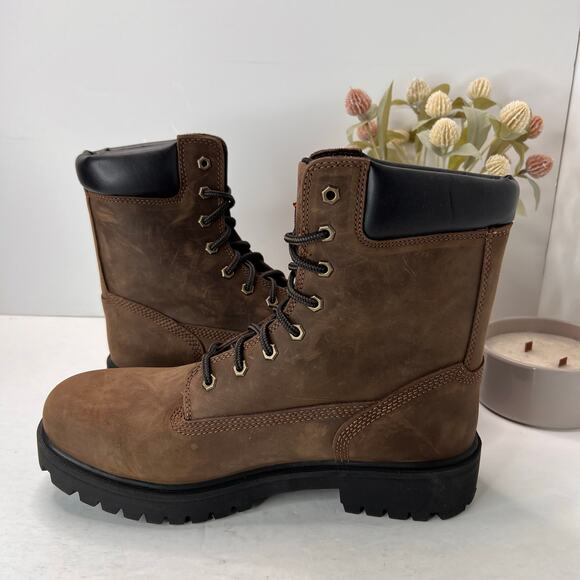 Timberland PRO Direct Attach 8-inch Steel Toe Waterproof Boot Brown Men 11 NWOB - Picture 7 of 9